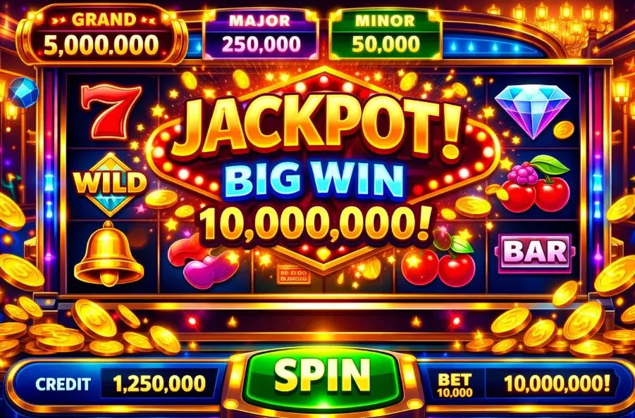Slot estilo Vegas con jackpot progresivo Grand Major Minor
