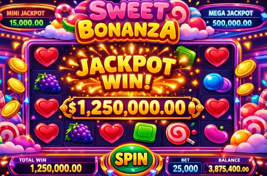 Sweet Bonanza slot temática dulce con jackpot